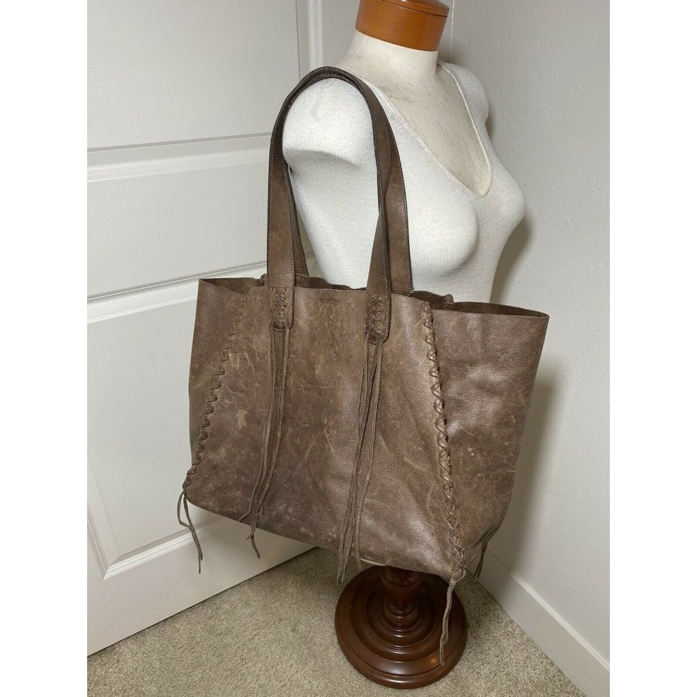 Streets Ahead Leather Oversized Purse Bag Fringe